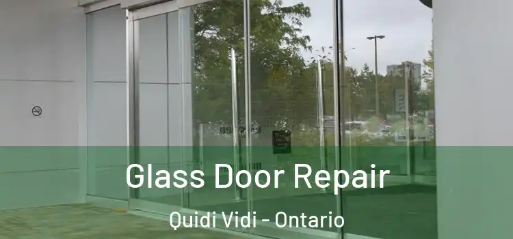 Glass Door Repair Quidi Vidi - Ontario